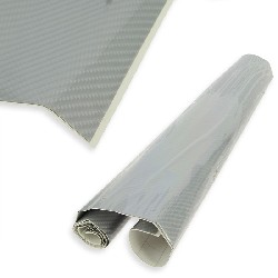 Rouleau autocollant de covering imitation carbone pour Pocket MT4 (Gris-clair)